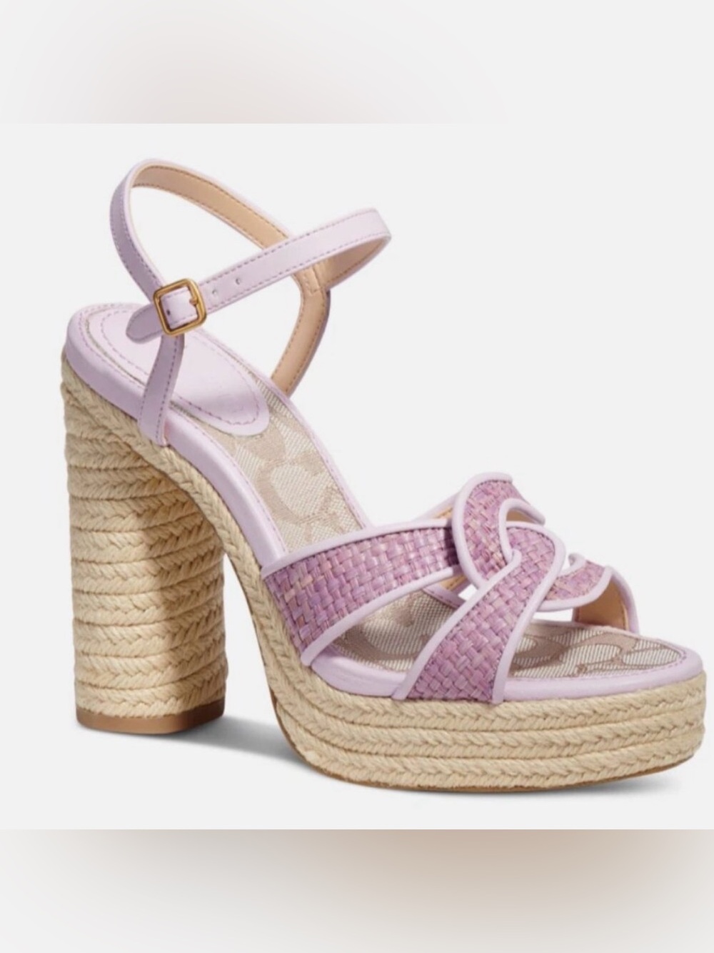 Coach Talina Raffia Sandal Violet